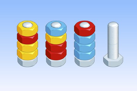 Nuts Puzzle: Sort by Color