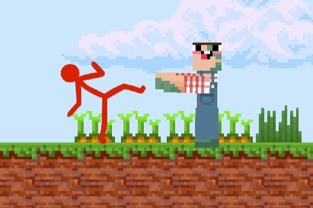 Red Stickman VS Monster School